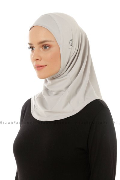 Micro Plain - Hijab One-Piece Gris Clair