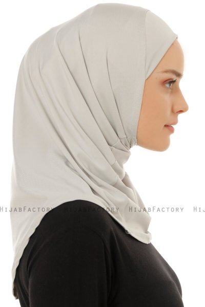 Micro Plain - Hijab One-Piece Gris Clair