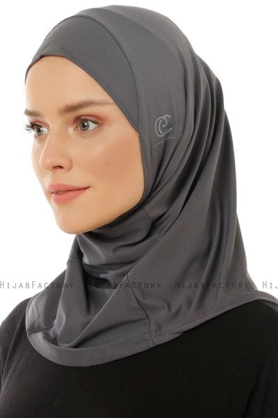 Micro Plain - Hijab One-Piece Anthracite