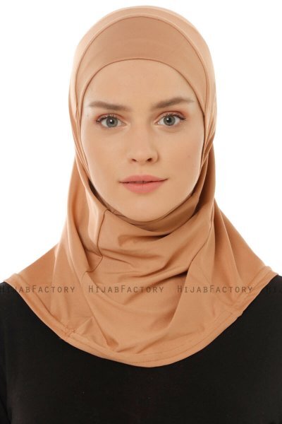 Micro Plain - Hijab One-Piece Caramel