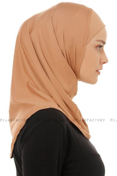 Micro Plain - Hijab One-Piece Caramel
