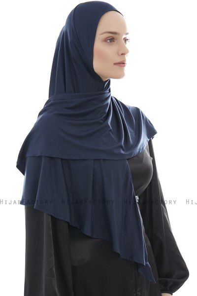 Ajda - Hijab Zip Bleu Marin