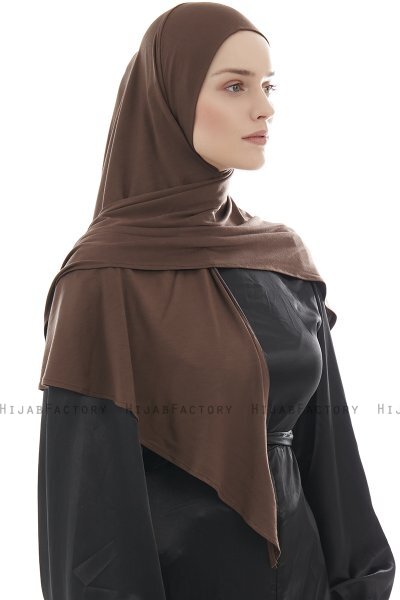 Ajda - Hijab Zip Marron