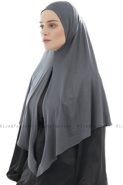 Ajda - Hijab Zip Gris Foncé