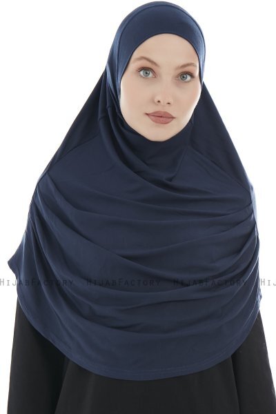 Roxelana - Hijab Al Amira Bleu Marin Longue