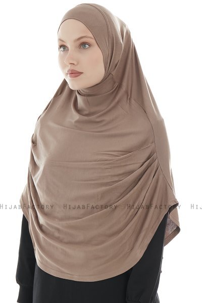 Roxelana - Hijab Al Amira Taupe Foncé Longue