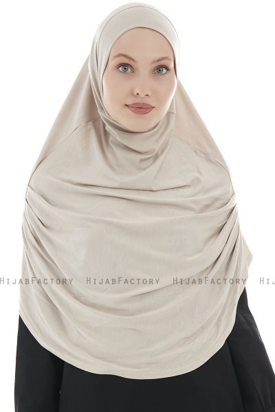 Roxelana - Hijab Al Amira Taupe Clair Longue