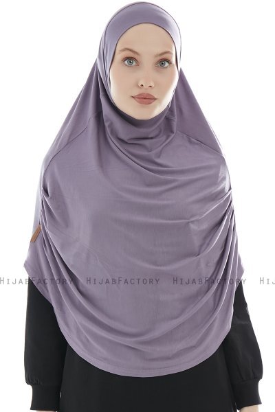 Roxelana - Hijab Al Amira Violet Foncé Longue