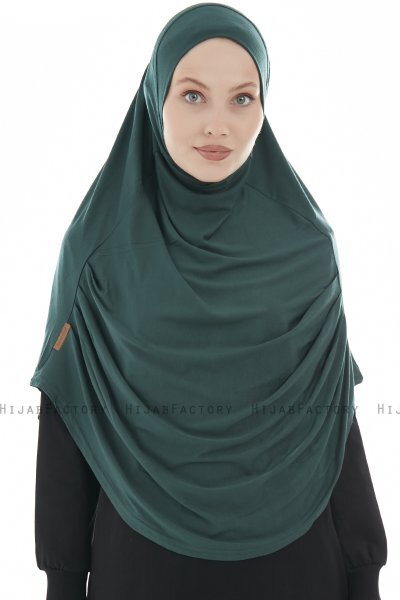 Roxelana - Hijab Al Amira Vert Foncé Longue