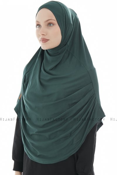Roxelana - Hijab Al Amira Vert Foncé Longue