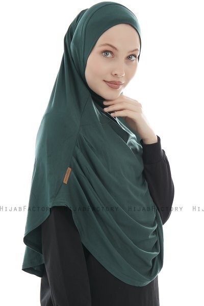 Roxelana - Hijab Al Amira Vert Foncé Longue