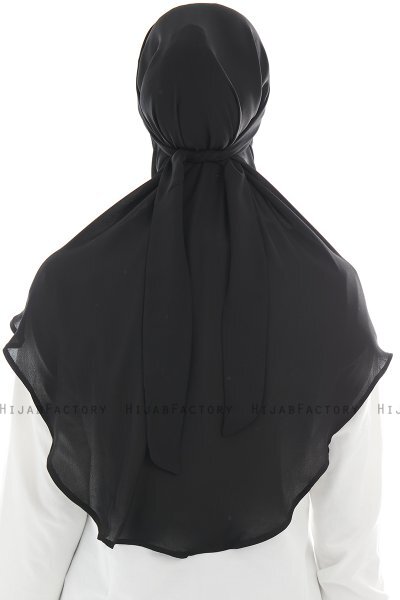 Ebrar - Hijab Al Amira Crepe Chiffon Noir