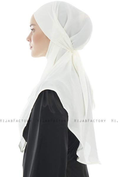 Ebrar - Hijab Al Amira Crepe Chiffon Creme