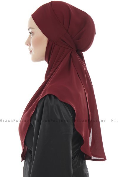 Ebrar - Hijab Al Amira Crepe Chiffon Bordeaux