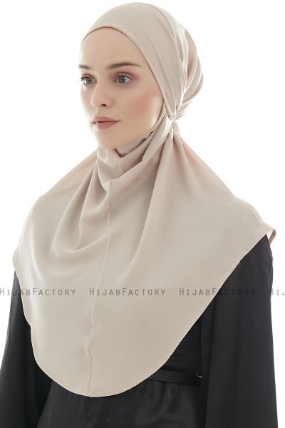 Ebrar - Hijab Al Amira Crepe Chiffon Taupe Clair