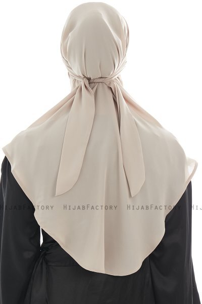 Ebrar - Hijab Al Amira Crepe Chiffon Taupe Clair