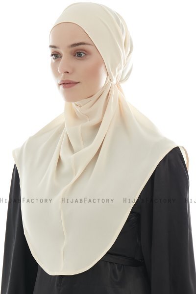 Ebrar - Hijab Al Amira Crepe Chiffon Beige Clair
