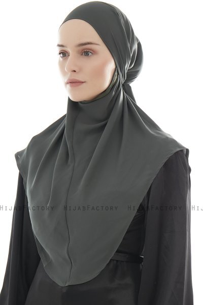 Ebrar - Hijab Al Amira Crepe Chiffon Kaki