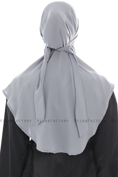 Ebrar - Hijab Al Amira Crepe Chiffon Gris Clair