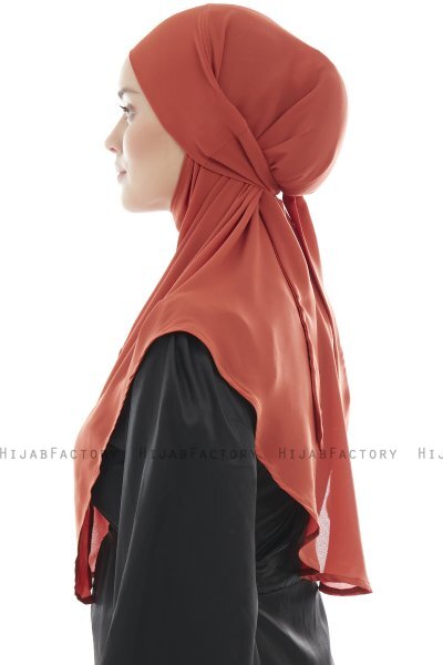 Ebrar - Hijab Al Amira Crepe Chiffon Rouge Brique