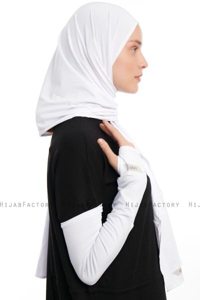 Azize - Pro Scarf Sport Hijab Set Blanc