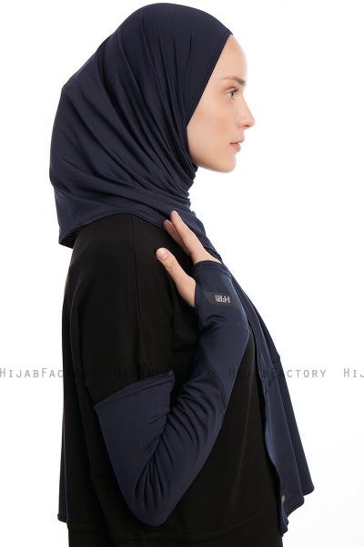 Azize - Pro Scarf Sport Hijab Set Bleu Marin