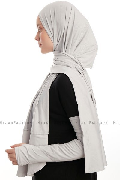Azize - Pro Scarf Sport Hijab Set Gris Clair