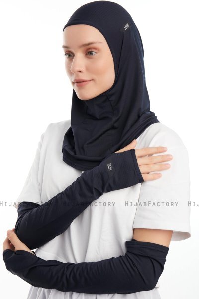 Bayda - Pro Sport Hijab Set Bleu Marin