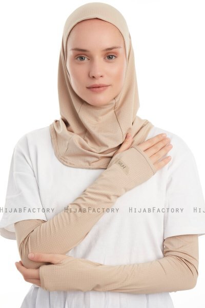 Bayda - Pro Sport Hijab Set Taupe Clair