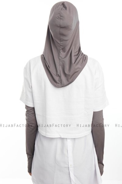 Bayda - Pro Sport Hijab Set Gris Foncé