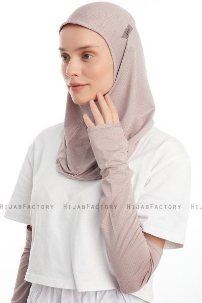 Bayda - Pro Sport Hijab Set Gris Pierre