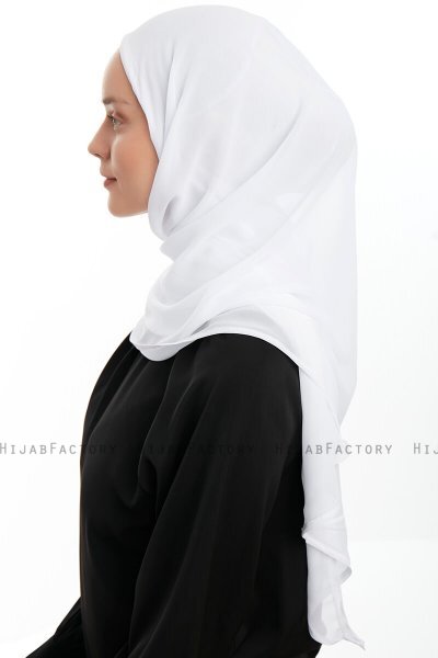 Eylem - Hijab Chiffon One Piece Blanc