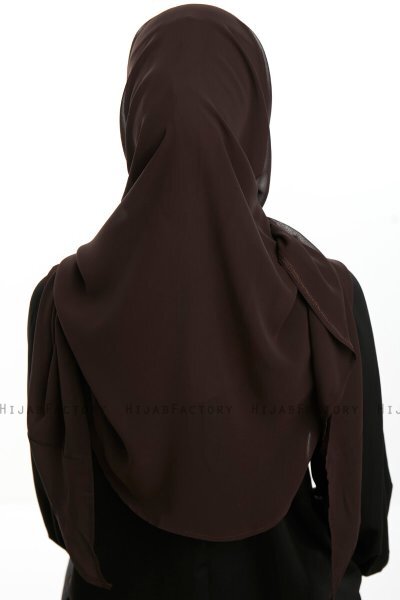 Eylem - Hijab Chiffon One Piece Marron