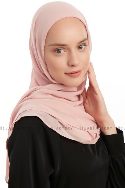 Eylem - Hijab Chiffon One Piece Vieux Rose