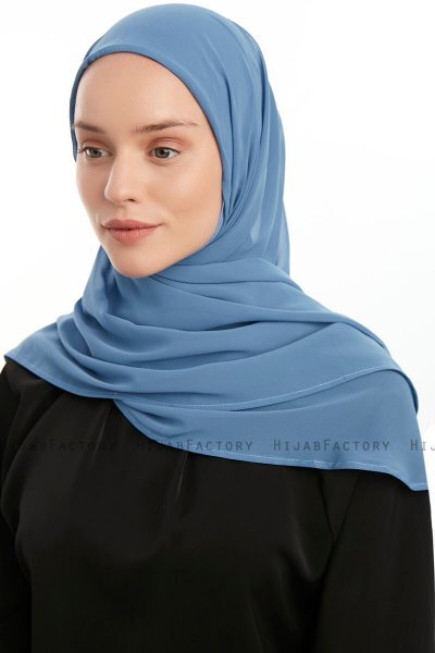 Eylem - Hijab Chiffon One Piece Indigo