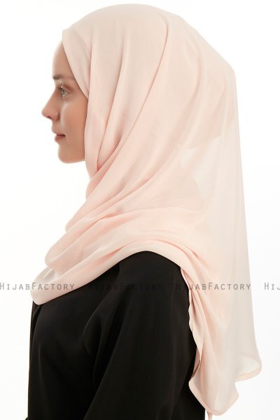 Eylem - Hijab Chiffon One Piece Abricot