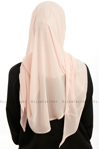 Eylem - Hijab Chiffon One Piece Abricot