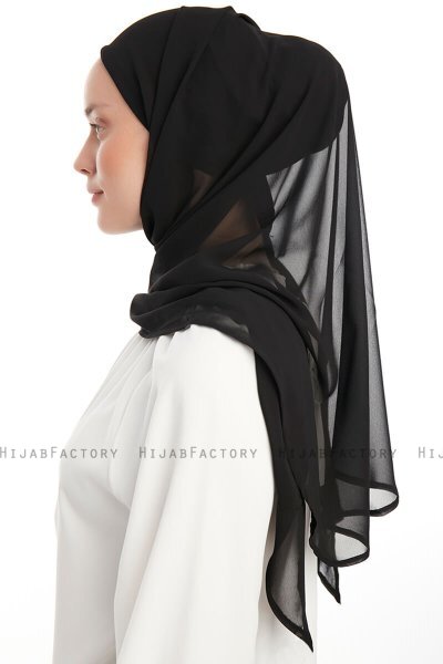 Sahar - Hijab Chiffon One Piece Noir