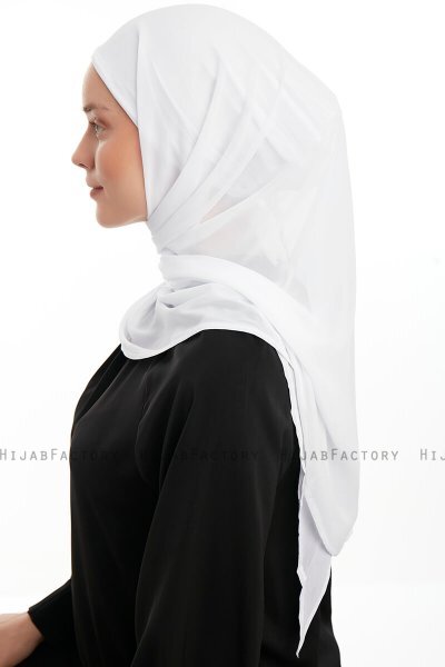 Sahar - Hijab Chiffon One Piece Blanc