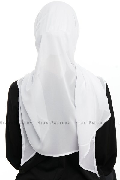 Sahar - Hijab Chiffon One Piece Blanc