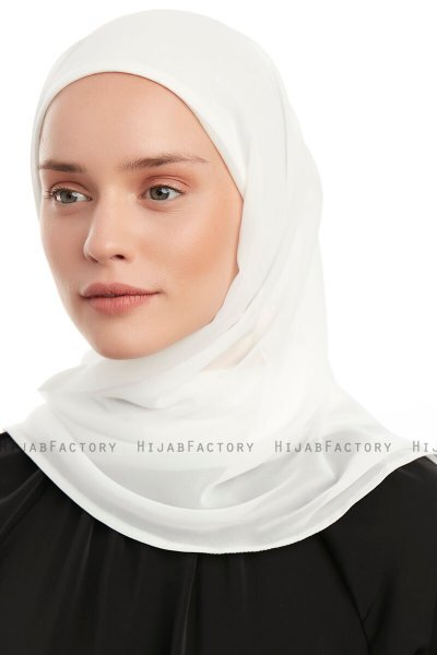 Sahar - Hijab Chiffon One Piece Crème