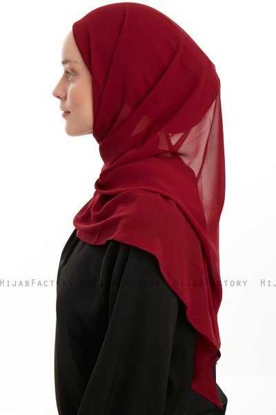 Sahar - Hijab Chiffon One Piece Bordeaux