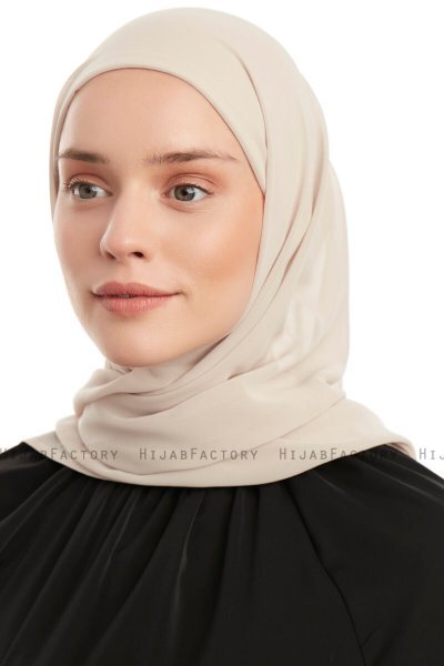 Sahar - Hijab Chiffon One Piece Beige Clair