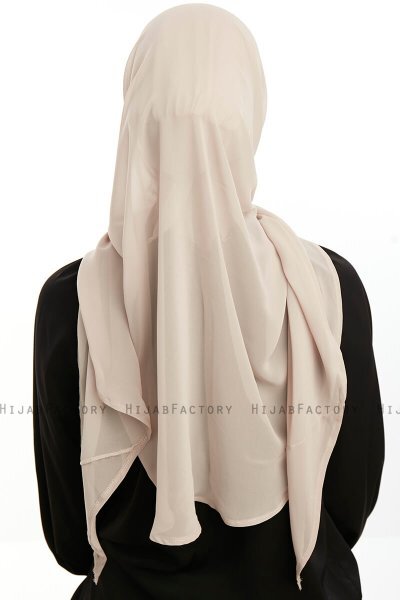 Sahar - Hijab Chiffon One Piece Beige Clair