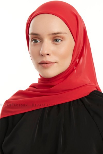 Sahar - Hijab Chiffon One Piece Framboise