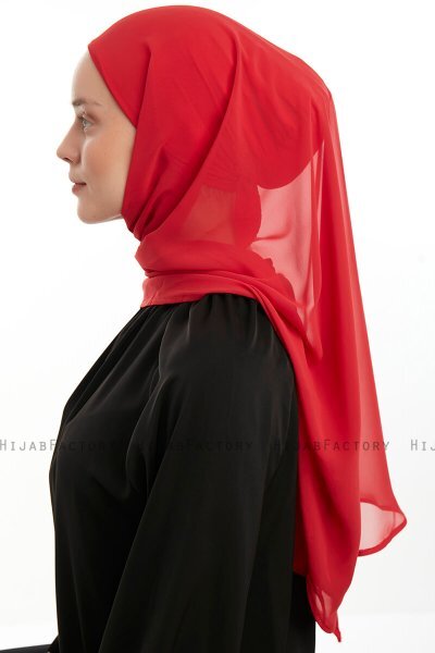 Sahar - Hijab Chiffon One Piece Framboise