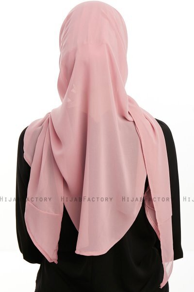 Sahar - Hijab Chiffon One Piece Rose Foncé