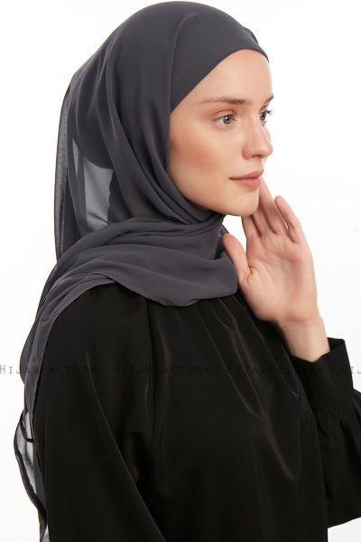 Sahar - Hijab Chiffon One Piece Anthracite