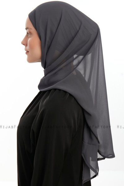 Sahar - Hijab Chiffon One Piece Anthracite