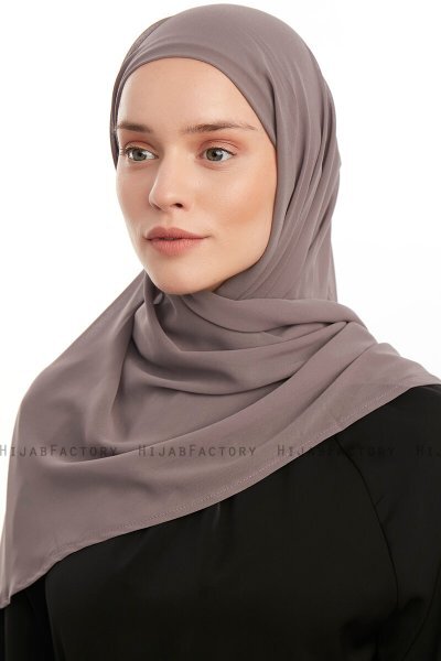 Sahar - Hijab Chiffon One Piece Steel Grey